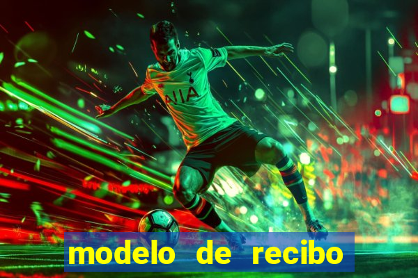 modelo de recibo de pagamento word