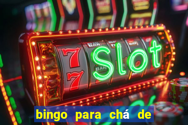 bingo para chá de bebê para imprimir grátis