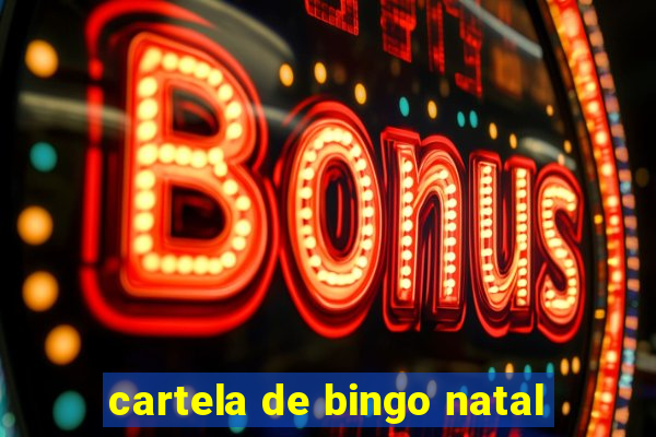 cartela de bingo natal