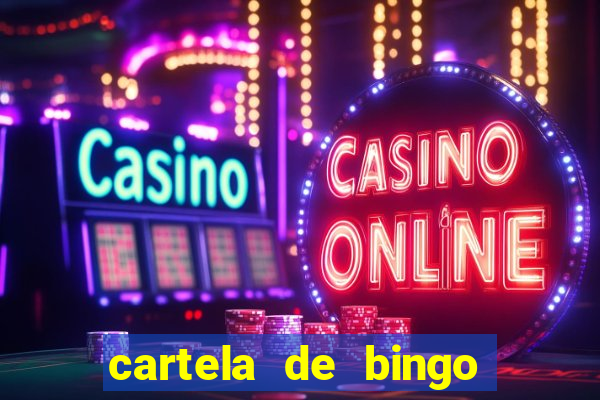 cartela de bingo cha de panela