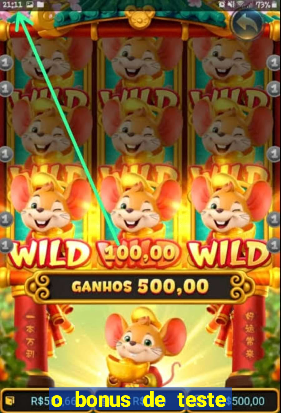 o bonus de teste é apenas para jogar