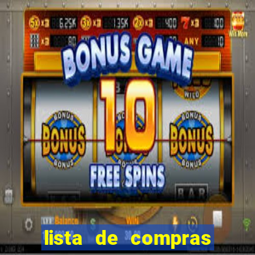lista de compras para casa nova